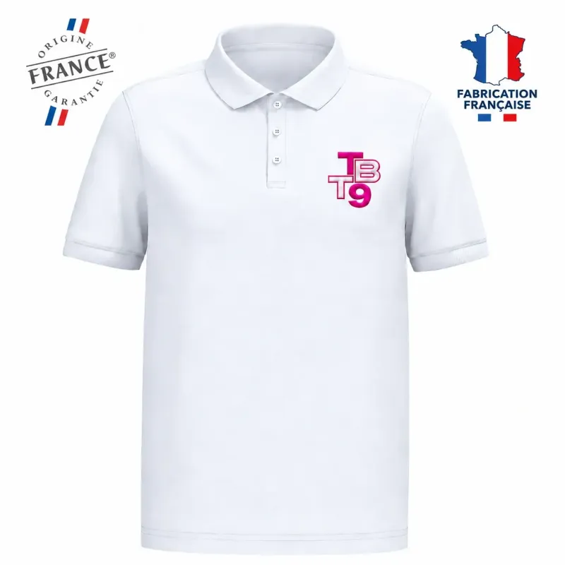 Polo manches courtes Homme Fabrication Française Brodé - TBT9